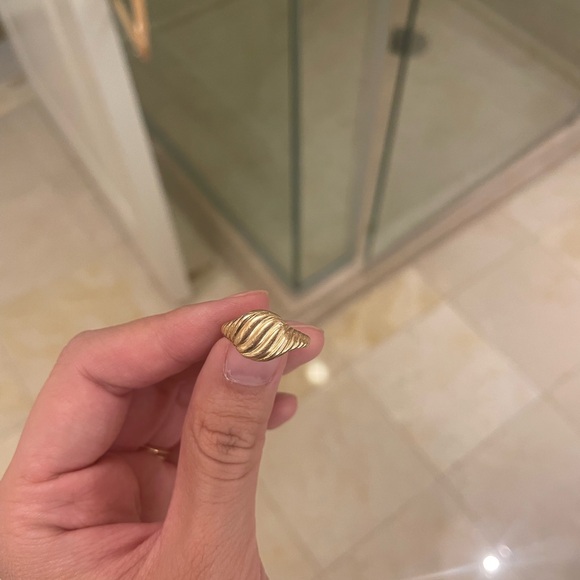 David Yurman Sculpted Cable Pinky Ring in 18K Rose Gold - Size 3.5 - Picture 6 of 7